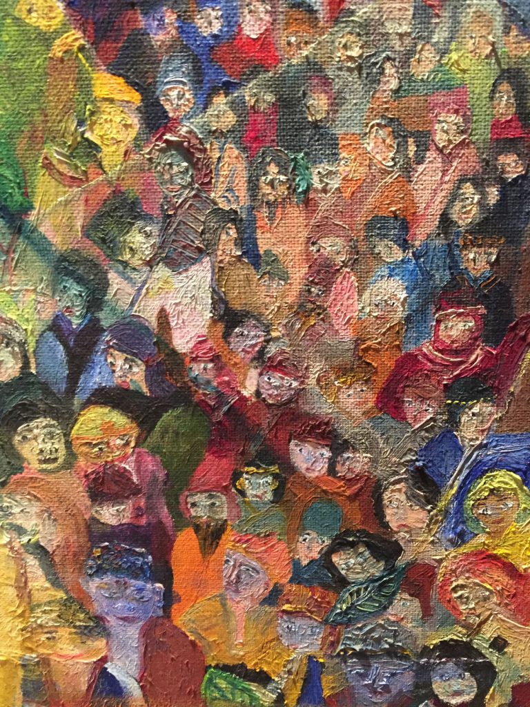 「世界の人が…」山久瀬洋二・画